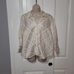 Coldwater Creek zippered blouse